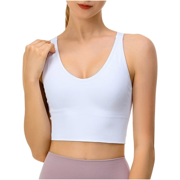 Dealovy Sports Bras for Women High Support Racerback Padded Yoga Workout Bra Activewear Crop Tank Tops