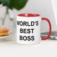thumbnail image 3 of CafePress - World's Best Boss Mug - 11 oz Ceramic Mug - Novelty Coffee Tea Cup, 3 of 4