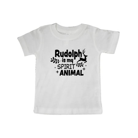 

Inktastic Christmas Rudolph is My Spirit Animal with Reindeer Gift Baby Boy or Baby Girl T-Shirt