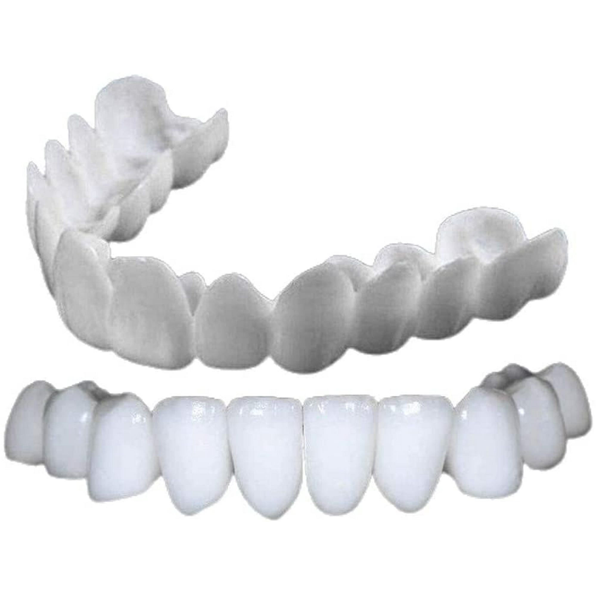 Dentier Sourire Fausse Dents Facette Dentaire Couvre Dents Artificielles  Dentier Amovible Haut et Bas Prothèses Réutilisable Dentaires Snap on Fit  Flex Facettes Dents Placages : : Hygiène et Santé