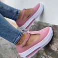 thumbnail image 3 of Zapatos para caminar para mujer con plataforma hueca en el empeine Zapatos sin cordones vintage Transpirable, 3 of 3