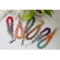 thumbnail image 2 of Handmade ombre dip dyed Macrame Keychain / Wristlet / Accessory, Bridesmaid / Housewarming Gift, Boho inspired, Colorful Macrame Lanyard, 2 of 8