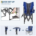 thumbnail image 4 of Chaise de Réalisateur de Camping Pliante Surdimensionnée pour Adultes, Chaise d'Extérieur Portable Robuste 330 Lb avec Table d'Appoint et Porte-Boisson – Lot de 2 – Orange+gris / Rouge+gris / Marine+gris / Noir+gris, 4 of 8