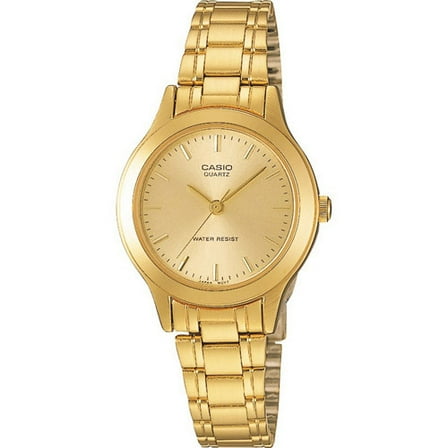 Casio Women’s Gold Stainless Steel Watch with Champagne Dial - LTP-1128N-9A