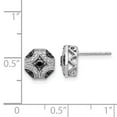 thumbnail image 4 of Finest Gold 14K White Gold Fancy White & Black Diamond Post Earrings, 4 of 4