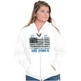 thumbnail image 4 of US Air Force United States Flag Unisex Plus Size Zip Hoodie Brisco Brands 2X, 4 of 5