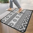 thumbnail image 4 of Black and White Geometric Boho Pattern Door Rugs,Washable Non Slip Door Mats Indoor,Decorative Door Mats,Entry Mat Indoor for Entrance,Bedroom,Kitchen,Bathroom,30"x17", 4 of 6