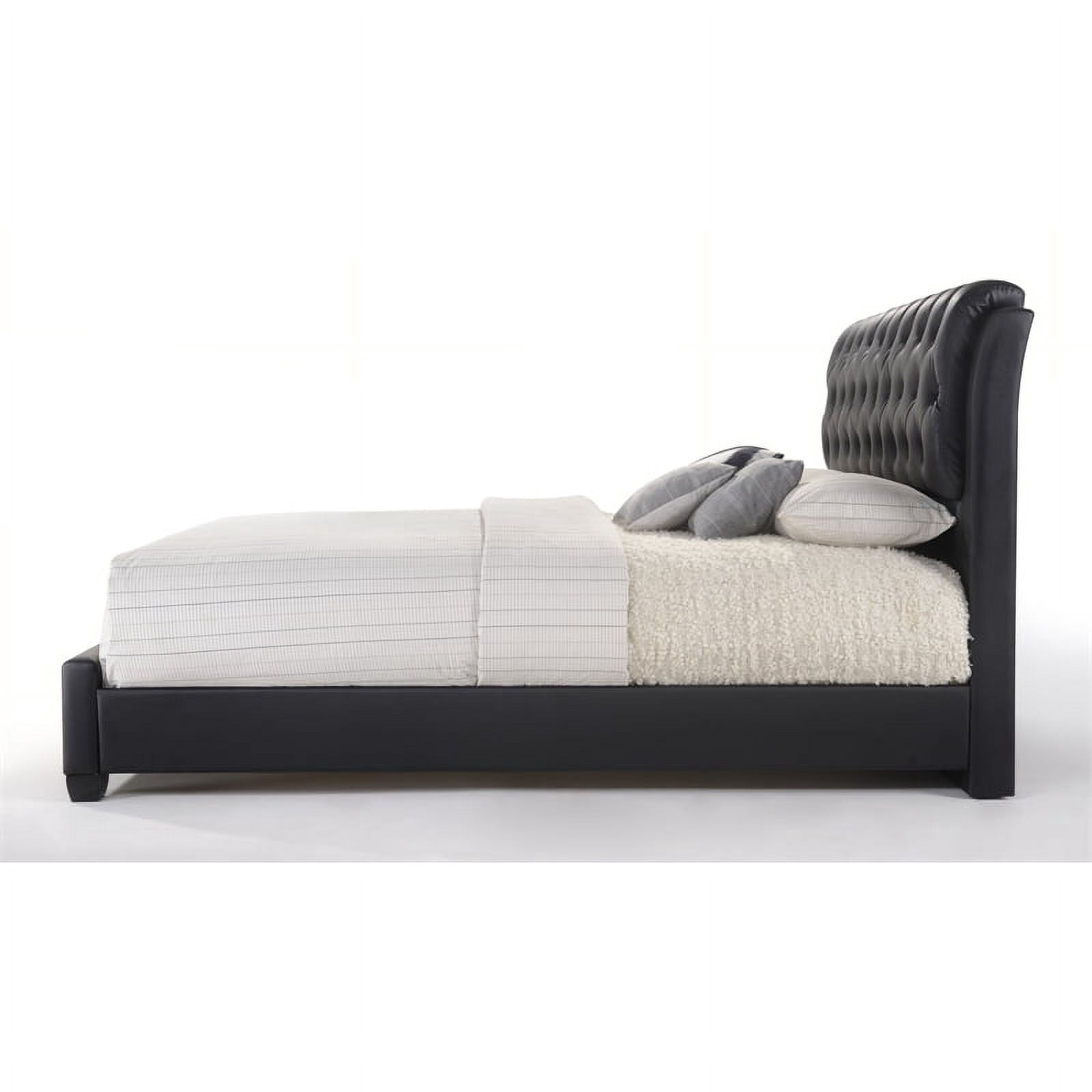 Acme Ireland II Eastern King Bed in Black PU, Multiple Sizes