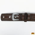 thumbnail image 3 of HILASON Western Genuine Leather Belt for Handmade Unisex Full Grain Heavy Duty Engraved Buckle Belt Dark Brown, 3 of 5