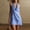 Blue, variant on Uscallm Women Plus Size Halter Mini Dresses Solid Boho Casual Flowy Beach Vacation Mini Dress, Coffee L