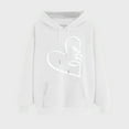 thumbnail image 2 of LOVZFMLL Sweatshirt for Women Heart Print Long Sleeve Hooded Pullover Fall Winter 2025 Women Fashion Comfort Streetwear Tops, 2 of 5