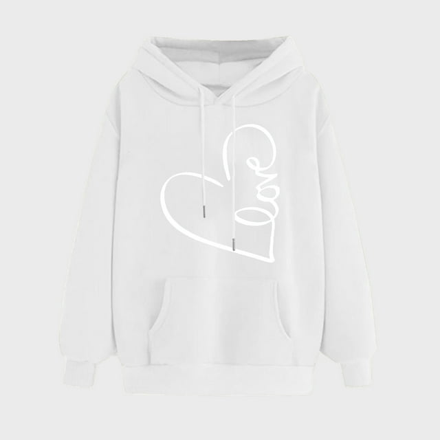 Chandail à Capuchon pour Femmes Mode Décontractée Imprimé Hiver Chandail à Capuchon Col Rond chandail Manches Longues Ample Confortable Chandail en Molleton
