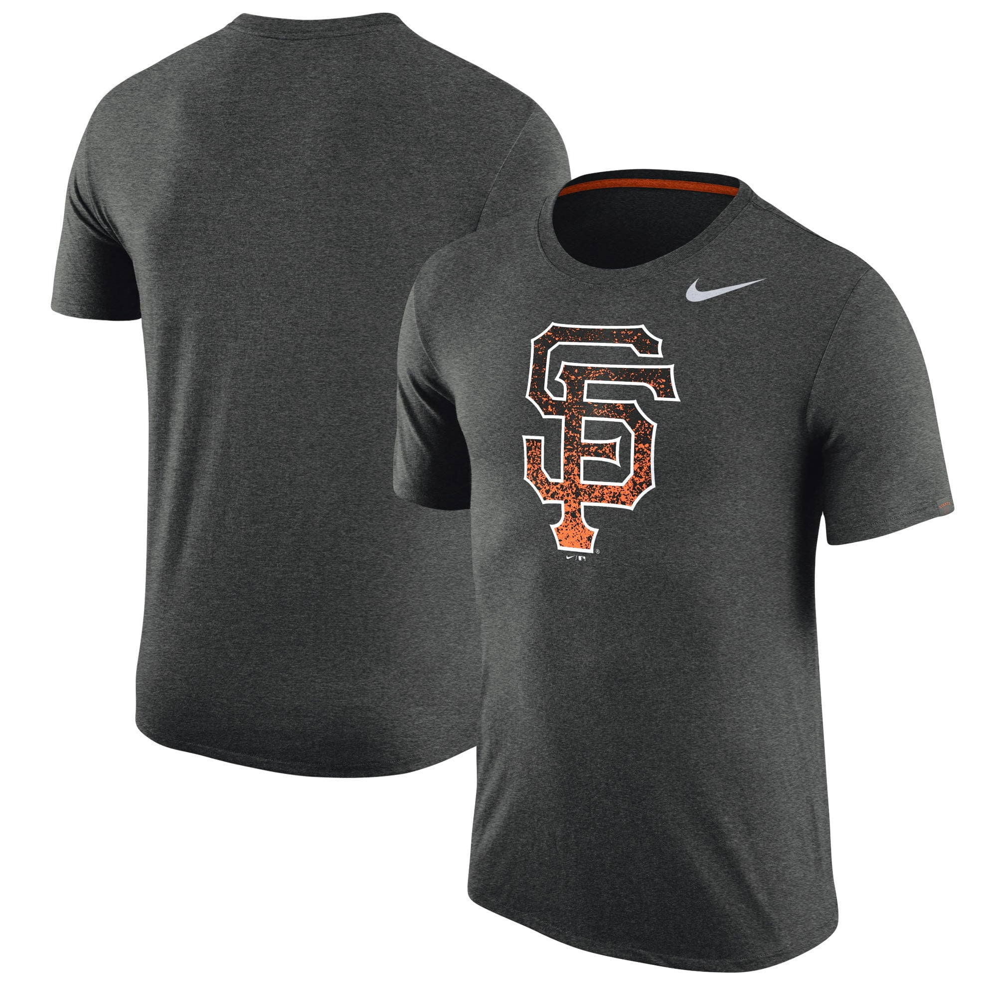 San Francisco Giants Nike Tri-Blend T-Shirt - Heathered Black - Walmart