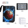 thumbnail image 2 of 900 Pocket Zippered Basketball Card Binder, 9-Pocket Trading Card Album with 50 Removable Sleeves, PU Leather Waterproof Sports Card Holder for NBA Basketball Cards Storage Display Case Gift, 2 of 4