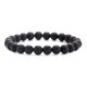 thumbnail image 1 of Xiao Hua Pulsera de cuentas hecha a mano, adecuada tanto para hombres como para mujeres, pulsera de cuentas de piedra de cristal natural de 8 mm (negro mate), 1 of 4