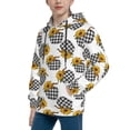 thumbnail image 2 of Rocae plaid Pumpkin Daisy for Hoodie for Boys Sweatshirts for Teen Girls Youth Hoodie-Medium, 2 of 6