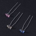 thumbnail image 4 of Miangastore 30PCS U Shaped Rhinestone Hair Sticks for Wedding Party Assorted Color金属和水钻材质, 4 of 8