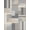 Beige Blue Grey, Pattern 2, variant on ODIKA 8'x10' Washable Area Rug Abstract Colorblock Diagonal Motif Geometric Framing Striped Flowing Dynamic for King Size Bedroom Under Bed, Master Suite, Non-Shedding, Easy Care