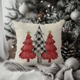 thumbnail image 3 of Christmas Pillow Covers 18x18 Inch Set of 2 Black Buffalo Check Red Christmas Tree Decorations Indoor Farmhouse Xmas Winter Holiday Decorative Throw Pillow Cases for Bedroom Couch Home Decor, 3 of 6