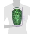 thumbnail image 5 of Eternal Harmony Cremation Urn for Human Ashes | Memorial Urn Carefully Handcrafted with Elegant Finishes to Honor Your Loved One | Elegant and Affordable Urn Large Size with Velvet Bag (Green), 5 of 5
