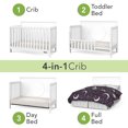 thumbnail image 2 of Child Craft Orbit 4-in-1 Flat Top Convertible Crib, Matte White, 2 of 9