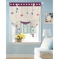 thumbnail image 2 of 4th of July Tie Up Curtains for Window, Thermal Insulated Balloon Shade Adjustable Rod Pocket Curtains Valance Panels for Kitchen Bathroom Cafe 46 x 63 Independence Day Red Blue Love Heart Plaid, 2 of 6
