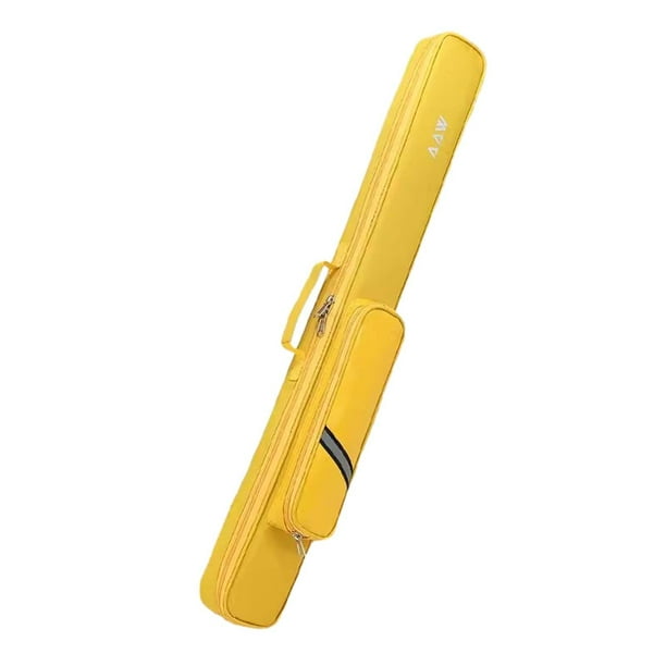 Funda para palo de billar, bolsa de almacenamiento para palo de billar, bolsa de transporte portátil, accesorio protector de funda para taco 3/4 Amarillo