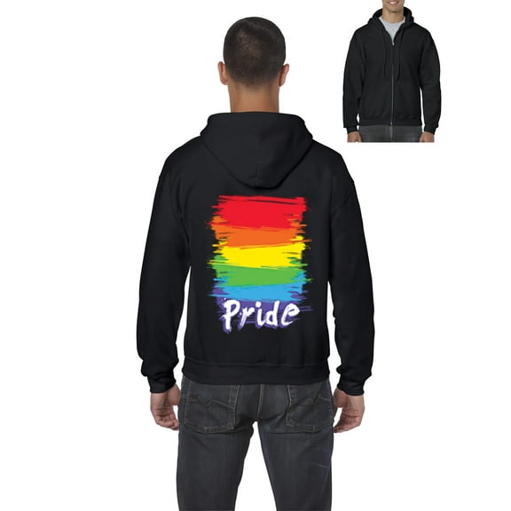 IWPF - Men's Sweatshirt Full-Zip Pullover - Rainbow Pride