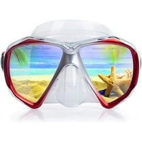 EXP VISION Panoramic HD Scuba Swim Mask Red Scuba Diving And Snorkeling Anti-Fog lens Sport Goggles