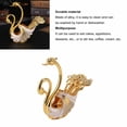 thumbnail image 3 of Swan Dinnerware Set, Golden Exquisite Design Decorative Swan Base Holder With 6 Spoons For Coffee Fruit Dessert Stirring Mixing, 3 of 8
