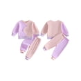 thumbnail image 2 of Cenuakty Girl Fall Outfits Long Sleeve Contrast Color Sweatshirt + Pants Set, 2 of 9