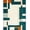 Teal, Pattern 3, variant on ODIKA 4'x6' Machine Washable Non-Slip Area Rug, Stylish Profile Contemporary Cutout High Traffic Rug, Gray, 136741