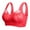 Red, variant on Hontri Plus Size Wireless Sports Bra - Sexy Lace Yoga Bralette with Cooling Fabric, Full Coverage Support for Large Bust (1PC) (Beige | L)