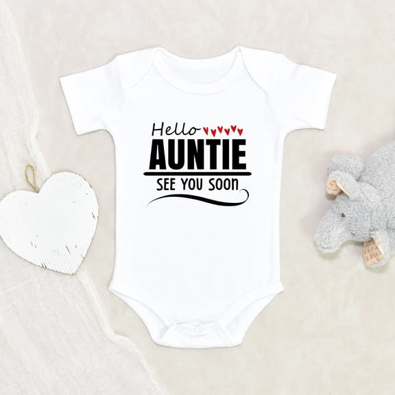 Newbabywishes - Cute Hey Auntie See Soon Baby Clothes for Boys and Girls - Aunt Baby Clothing