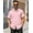 Pink, variant on Mens White Button Down Shirt Short Sleeve Business Dress Shirt Regular Fit Wrinkle Free