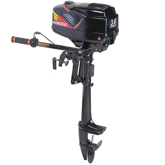 HANGKAI 55CC 2 Stroke 3.6HP Outboard Motor Fishing Boat Engine Water Cooling Air Cooling CDI System Outboard Boat Motor Short Shaft 2600W Boat Motor