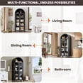 thumbnail image 4 of Lumiparty Arched Kitchen Pantry Cabinet, 5-Tier Storage Cabinet for Kitchen Dining Room, Black, 4 of 7