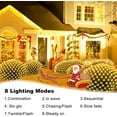 thumbnail image 2 of 5 x 5Ft Christmas Net Lights Battery Powered 100 LED Bushes Net Lights with Remote Timer Dimmable Outdoor Net Light Waterproof for Xmas Tree Wall Ceiling Outside Decorations(Warm White), 2 of 7