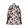 thumbnail image 3 of Daiia Retro Red Black Roses Vintage Canvas Backpack for Men and Women ,Hiking Backpack,Travel Laptop Bag for School,Large Capacity Backpack, 3 of 8