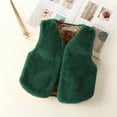 thumbnail image 4 of WOYY Girls Reversible Vest Casual Solid Soft Cozy Sleeveless Jacket Top, Sizes 1-12, 4 of 4