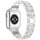 thumbnail image 2 of Compatible con Apple Watch Band de 40 mm con estuche para mujer, correa de pulsera de metal de repuesto para joyería con 2 paquetes de cubierta protectora de PC Bling para iWatch Series 6/5/4 (plateado) ER, 2 of 6