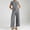 Grey, variant on 2025 Summer New Women's Jumpsuit | Lightweight And Breathable Round Neck | Color And Size Loose Casual Pants | Versatile For Commuting And Vacation off The Shoulder Jumpsuits Pant Rompers for Women