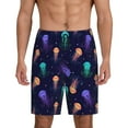 thumbnail image 3 of Lsque Sea Jellyfish Mens Sleep Pajama Shorts,Short Pajama Pants, Cotton Ultra-Soft Knit-X-Large, 3 of 9