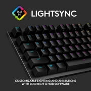 Logitech G512 RGB Mechanical Gaming Keyboard, GX Blue Clicky, USB Passthrough, Black