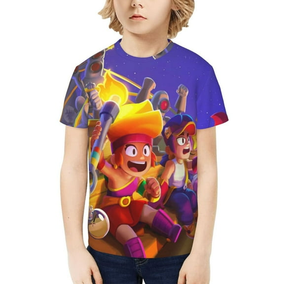 Brawl-Stars Adult teen Shirts Graphic T-Shirt Crewneck Short Sleeve Casual Tee Top
