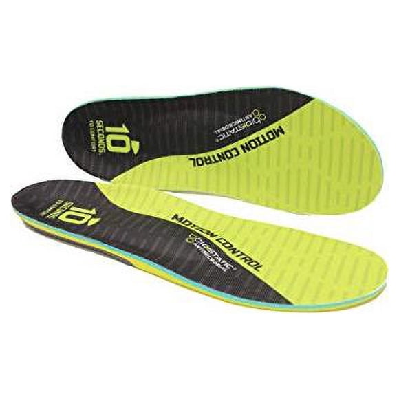 10 Seconds® Unisex Motion Control Performance Insoles Yellow (1 pair)