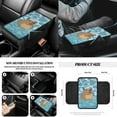 thumbnail image 5 of Yuyamidu Capybara Car Seat Cover Set of 12 Cute Auto Bucket Seat Covers Steering Wheel Cover Seat Belt Pad Armrest Cover Garbage Bin Air Vent Pocket Rearview Mirror Cover Coasters Keychain, Blue, 5 of 7