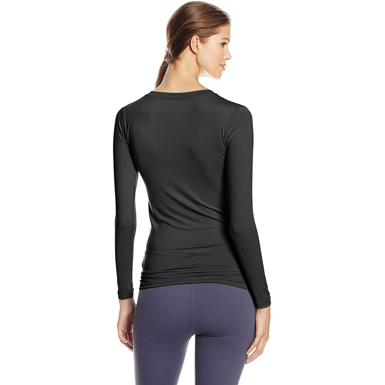  Tommie Copper Recovery V Neck Compression Shirt for Women,  Breathable Base Layer for Everyday Support, Black, Small : Clothing, Shoes  & Jewelry