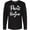 AB-Black, variant on Inktastic Paris Bonjour with Hearts in White Text Long Sleeve T-Shirt