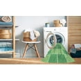 thumbnail image 2 of Ahgly Company Tapis Rond Lavable en Machine Intérieur Vert Jade Transitionnel, 5 Pieds Rond, 2 of 7